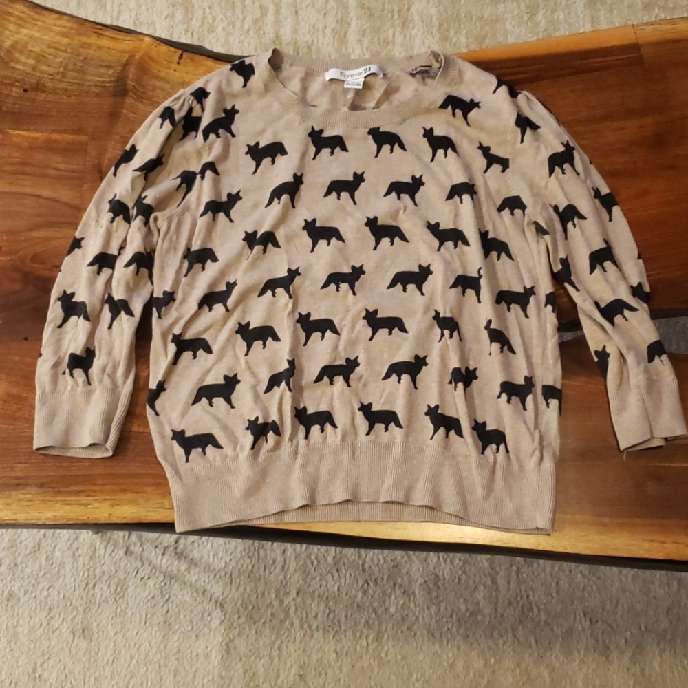 Fox print sweater
